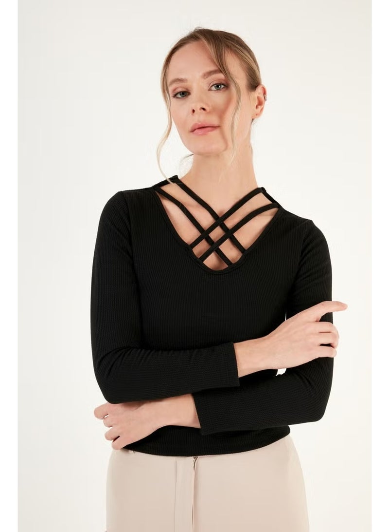 Lela Slim Fit Collar Detailed Blouse Women's Blouse 5865583 - Image 2